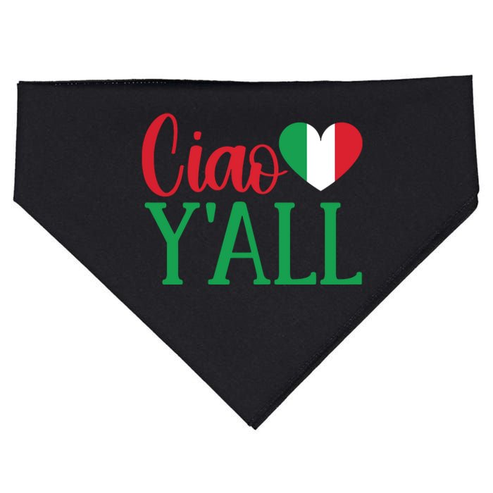 Italy Born Funny Ciao YAll Real Italian USA-Made Doggie Bandana