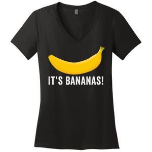 Its Bananas For Scale It Is Bananas Funny Internet Meme Banana For Scale Banana Women's V-Neck T-Shirt