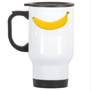 Its Bananas For Scale It Is Bananas Funny Internet Meme Banana For Scale Banana Stainless Steel Travel Mug