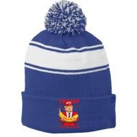 Its Banana For Scales Trump Stripe Pom Pom Beanie