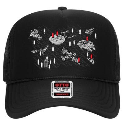 Intergalactic Battleship Firefly Serenity High Crown Mesh Back Trucker Hat