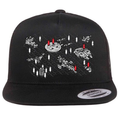 Intergalactic Battleship Firefly Serenity Flat Bill Trucker Hat