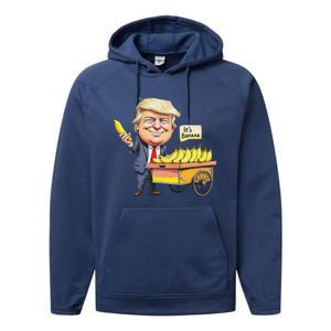 ItS Bananas Funny Trump Bananas Performance Fleece Hoodie