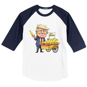 ItS Bananas Funny Trump Bananas Baseball Sleeve Shirt