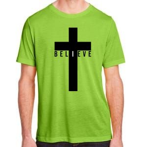 I Believe Faith Christian Cross Adult ChromaSoft Performance T-Shirt