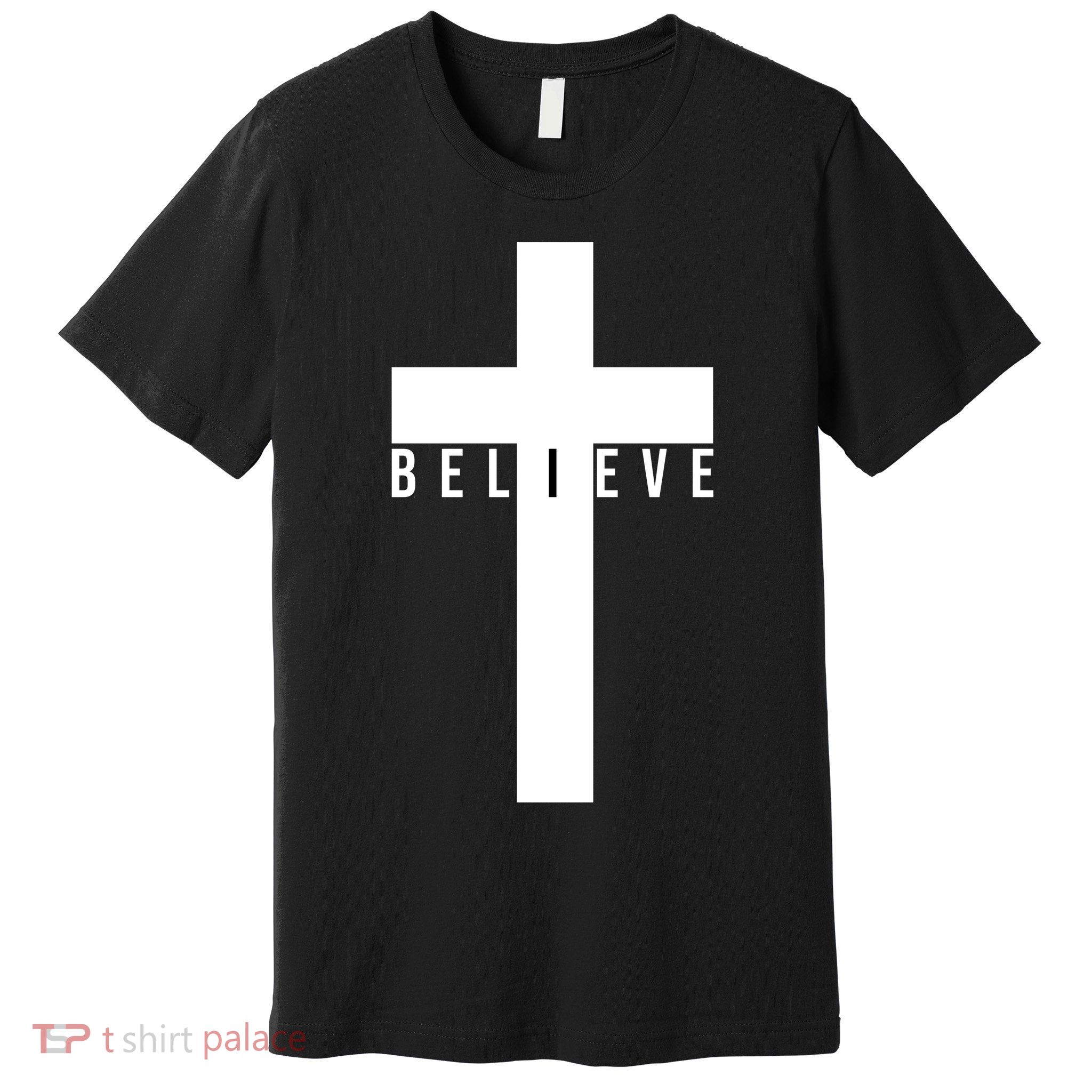 I Believe Faith Christian Cross Premium T-Shirt