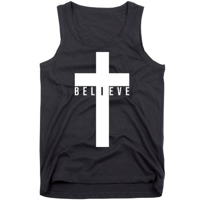 I Believe Faith Christian Cross Tank Top