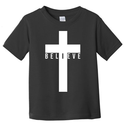 I Believe Faith Christian Cross Toddler T-Shirt