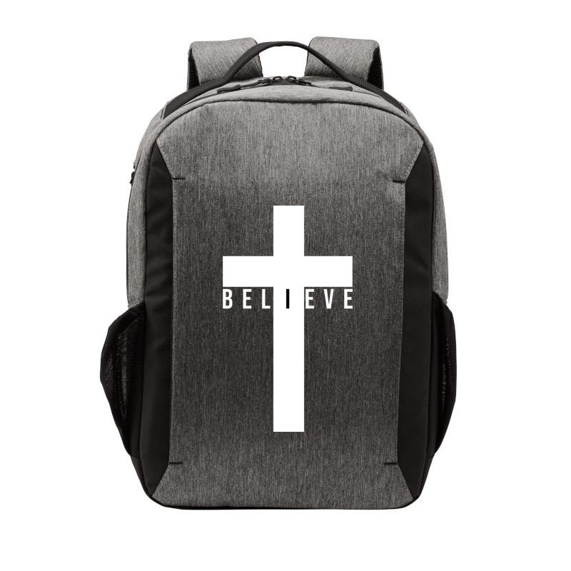 I Believe Faith Christian Cross Vector Backpack
