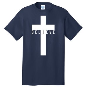 I Believe Faith Christian Cross Tall T-Shirt