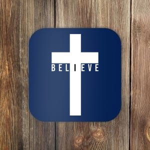 I Believe Faith Christian Cross Coaster