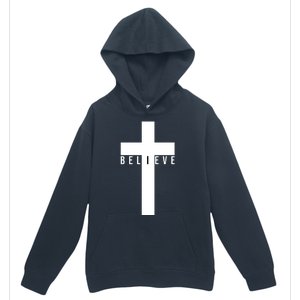 I Believe Faith Christian Cross Urban Pullover Hoodie