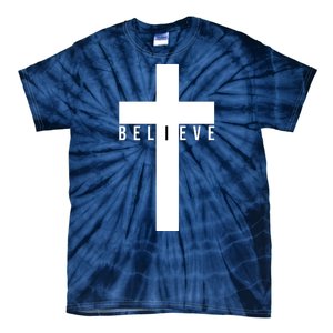 I Believe Faith Christian Cross Tie-Dye T-Shirt