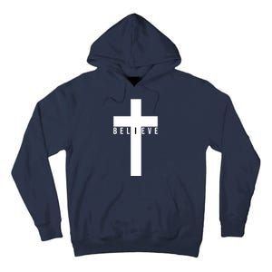 I Believe Faith Christian Cross Tall Hoodie