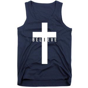 I Believe Faith Christian Cross Tank Top