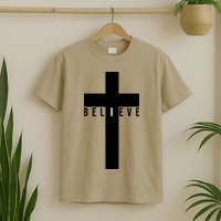 I Believe Faith Christian Cross T-Shirt