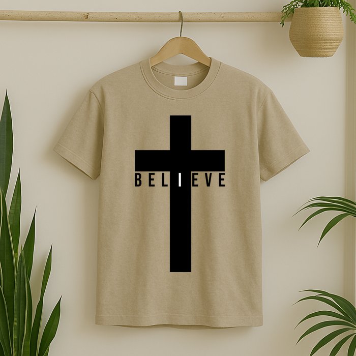 I Believe Faith Christian Cross T-Shirt