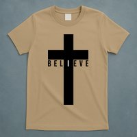 I Believe Faith Christian Cross T-Shirt