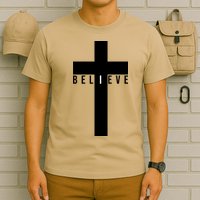 I Believe Faith Christian Cross T-Shirt