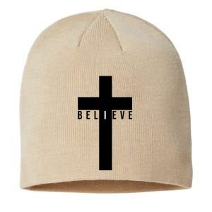 I Believe Faith Christian Cross Sustainable Beanie