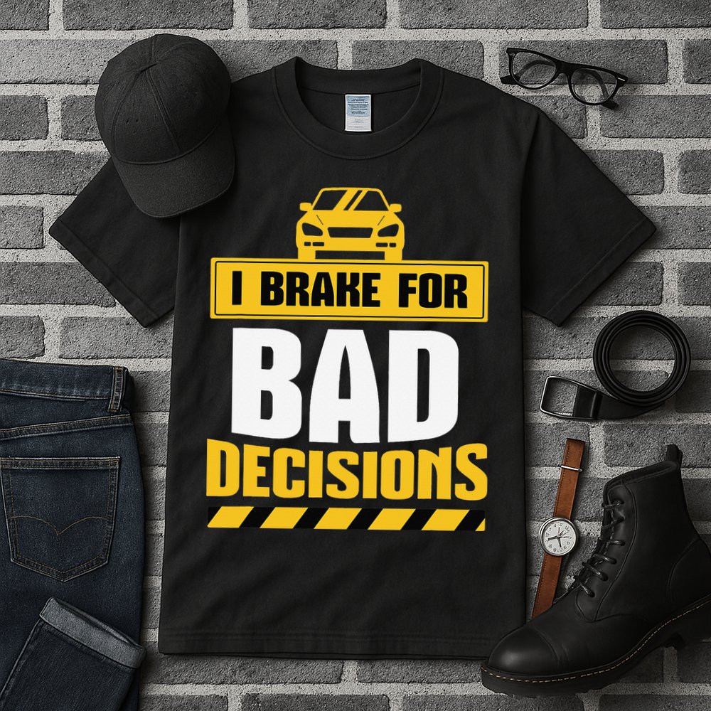 I Brake For Bad Decisions Tall T-Shirt