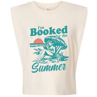 Im Booked For The Summer Book Girl Summer Coquette Garment-Dyed Women's Muscle Tee