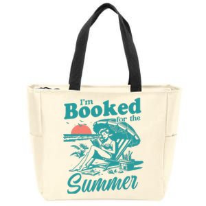 Im Booked For The Summer Book Girl Summer Coquette Zip Tote Bag