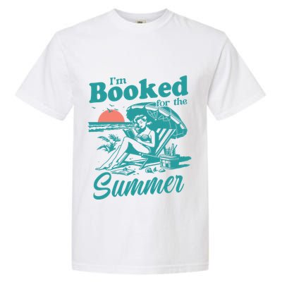 Im Booked For The Summer Book Girl Summer Coquette Garment-Dyed Heavyweight T-Shirt
