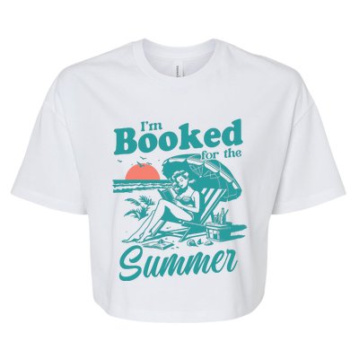 Im Booked For The Summer Book Girl Summer Coquette Bella+Canvas Jersey Crop Tee