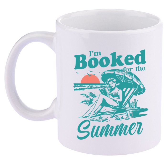 Im Booked For The Summer Book Girl Summer Coquette 11oz C Handle Ceramic Mug