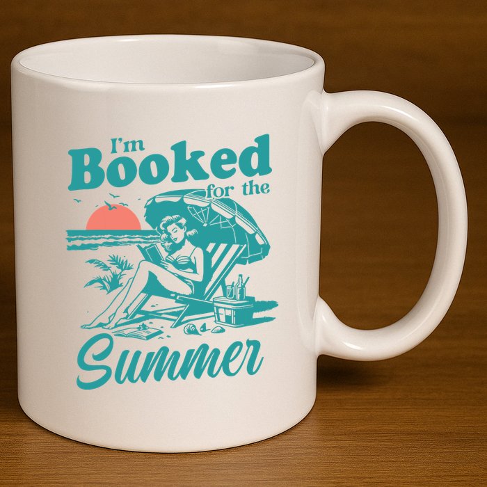 Im Booked For The Summer Book Girl Summer Coquette 11oz C Handle Ceramic Mug