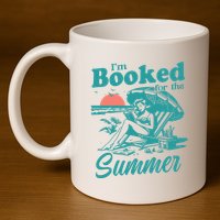 Im Booked For The Summer Book Girl Summer Coquette 11oz C Handle Ceramic Mug