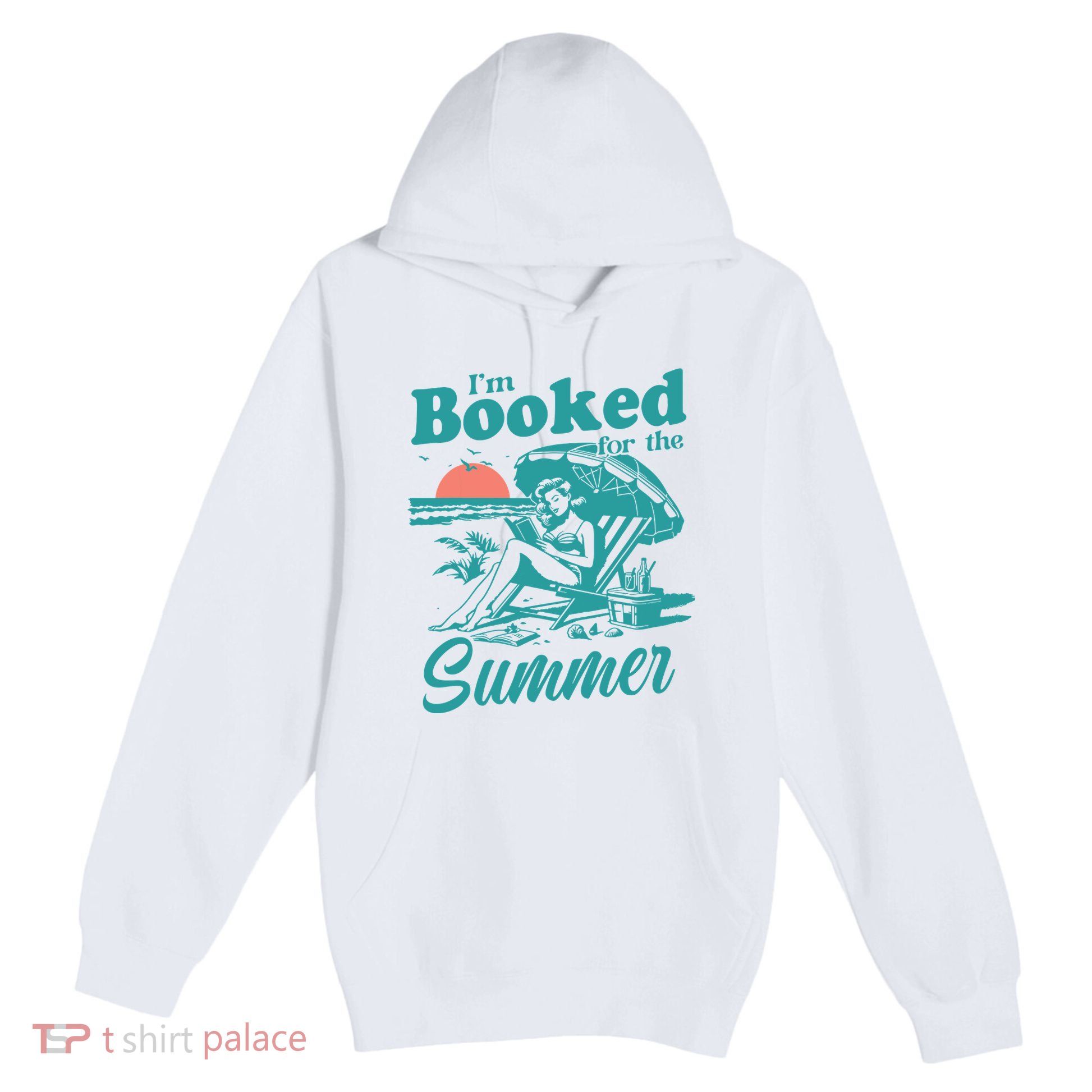 Im Booked For The Summer Book Girl Summer Coquette Premium Pullover Hoodie