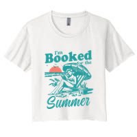 Im Booked For The Summer Book Girl Summer Coquette Women's Crop Top Tee