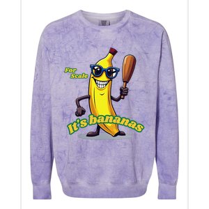 ItS Bananas (For Scale) Cute Yellow Banana Colorblast Crewneck Sweatshirt