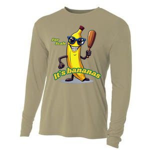 ItS Bananas (For Scale) Cute Yellow Banana Cooling Performance Long Sleeve Crew