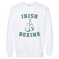 Irish Boxing Green Vintage Distressed Style T Garment-Dyed Sweatshirt