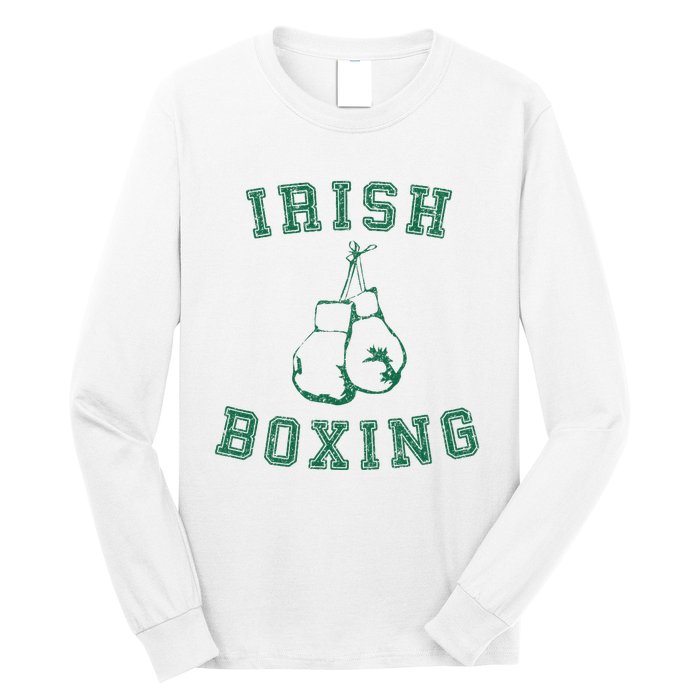 Irish Boxing Green Vintage Distressed Style T Long Sleeve Shirt