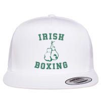 Irish Boxing Green Vintage Distressed Style T Flat Bill Trucker Hat