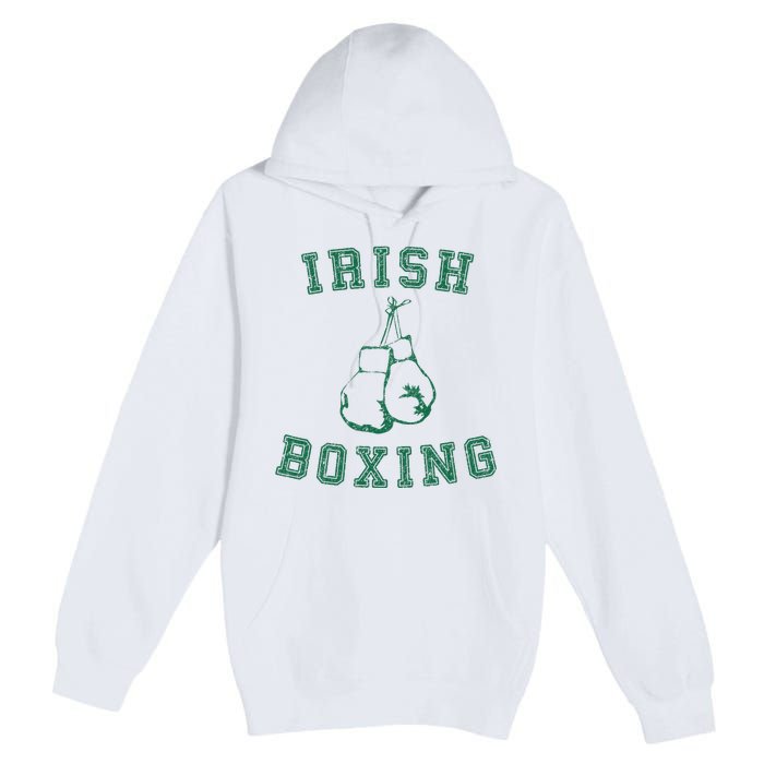 Irish Boxing Green Vintage Distressed Style T Premium Pullover Hoodie