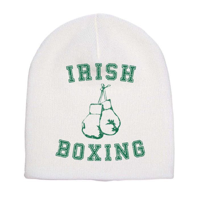 Irish Boxing Green Vintage Distressed Style T Short Acrylic Beanie