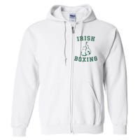 Irish Boxing Green Vintage Distressed Style T Full Zip Hoodie