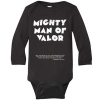 Inspired By Gideon Mighty Man Of Valor Judges 612 Baby Long Sleeve Bodysuit