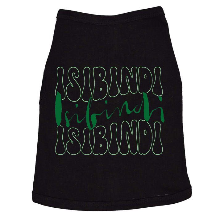 Isibindi Bold Groovy Retro Typography Inspirational Doggie Tank