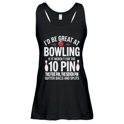 ID Be Great At Bowling If Not For Gutter Balls & Splits Ladies Essential Flowy Tank