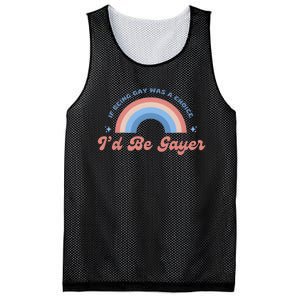 If Being Gay Was A Choice ID Be Gayer Mesh Reversible Basketball Jersey Tank