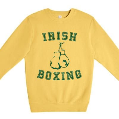 Irish Boxing Green Vintage Distressed Style Premium Crewneck Sweatshirt