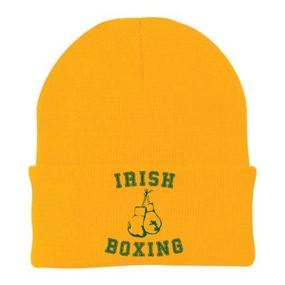 Irish Boxing Green Vintage Distressed Style Knit Cap Winter Beanie