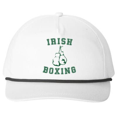 Irish Boxing Green Vintage Distressed Style Snapback Five-Panel Rope Hat