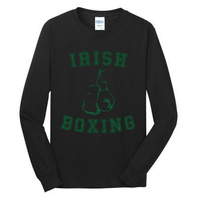 Irish Boxing Green Vintage Distressed Style Tall Long Sleeve T-Shirt